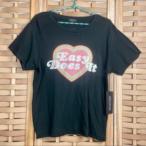 WILDFOX Easy Does It Graphic Retro Heart Burst Short Sleeve T-shirt